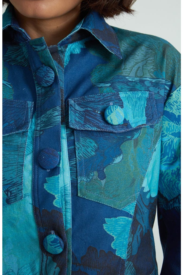 Bliss Jacket, Alternate, color, Floral camo in shades of blue