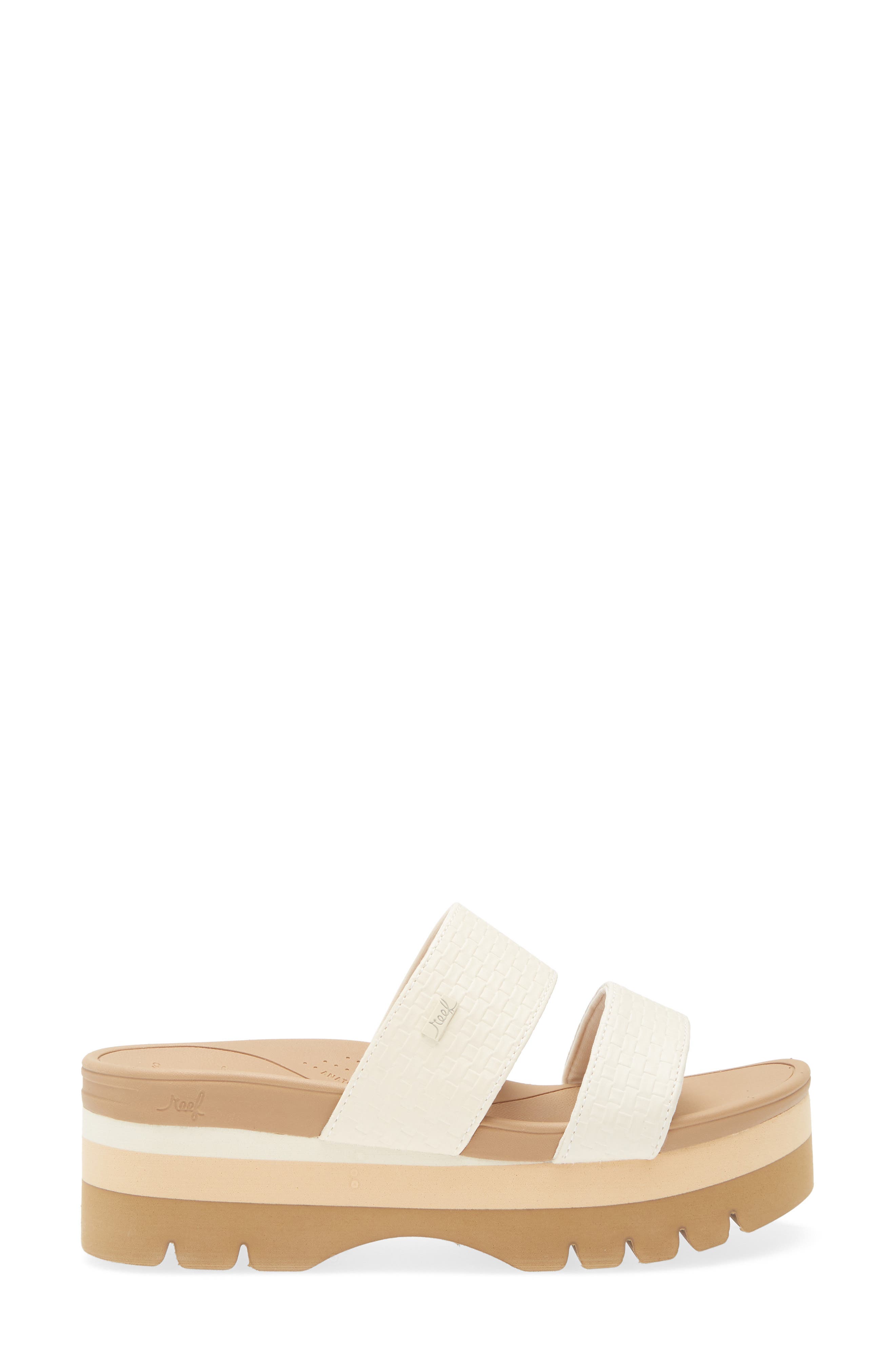 Reef Banded Horizon 2.5 Platform Slide Sandal, Alternate, color, Vintage Emboss