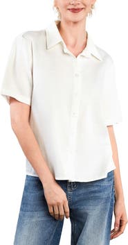 HINT OF BLU Flow Button-Up Shirt