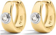 Luv AJ The Luna Bezel Hoop Earrings