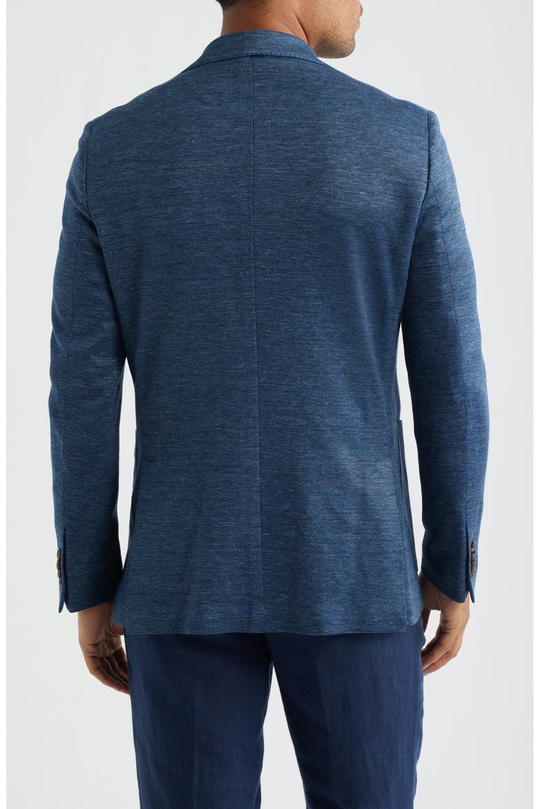 Hampton Navy Knit Cotton & Wool Mélange Sport Coat, Alternate, color, NAVY