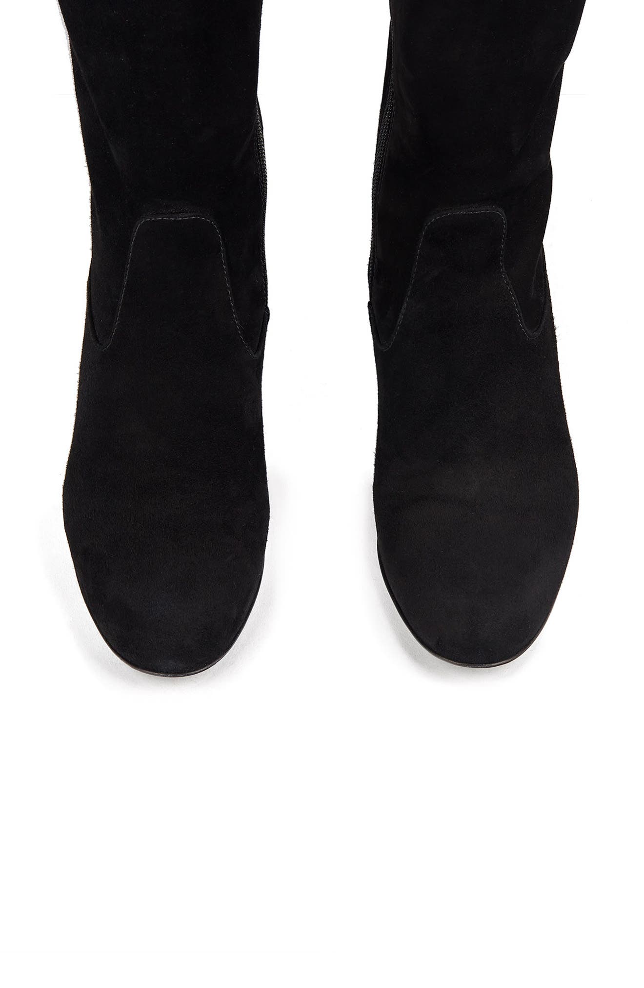 Lorette Water Resistant Velour Boot With Heel, Alternate, color, NERO