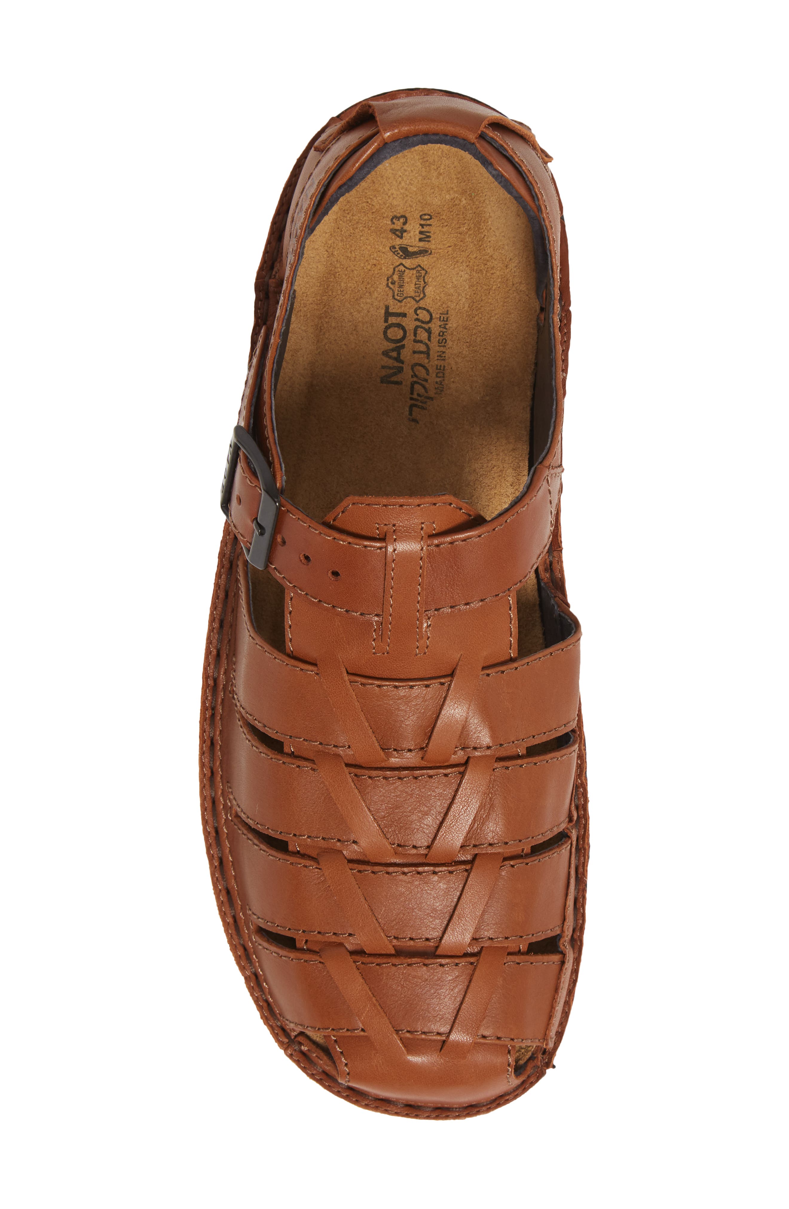 Julius Fisherman Sandal, Alternate, color, SOFT MAPLE LEATHER