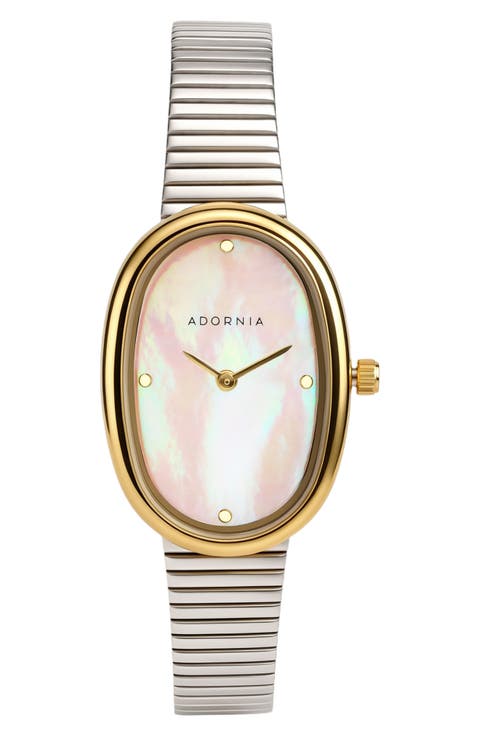 Amalfi Oval Two Tone Watch, 33mm