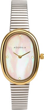 Adornia Amalfi Oval Two Tone Watch, 33mm