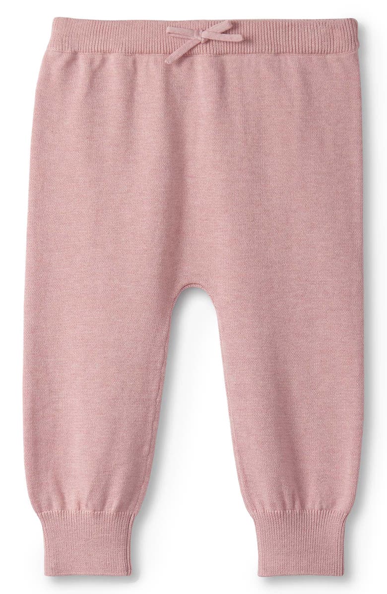 Hatley Bear Fair Isle Cotton Sweater & Joggers Set, Alternate, color, Pink