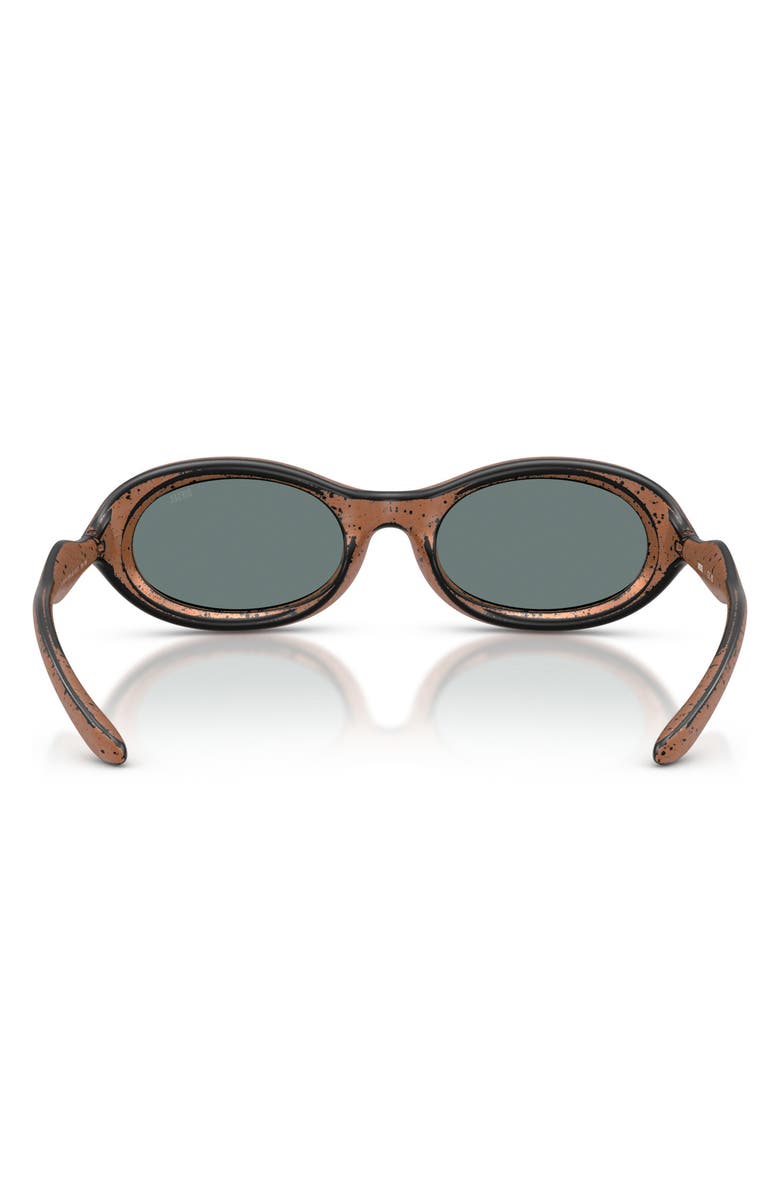 DIESEL<sup>®</sup> DL3011U 51mm Mirrored Oval Sunglasses, Alternate, color, Bronze Splatter Black / Rose