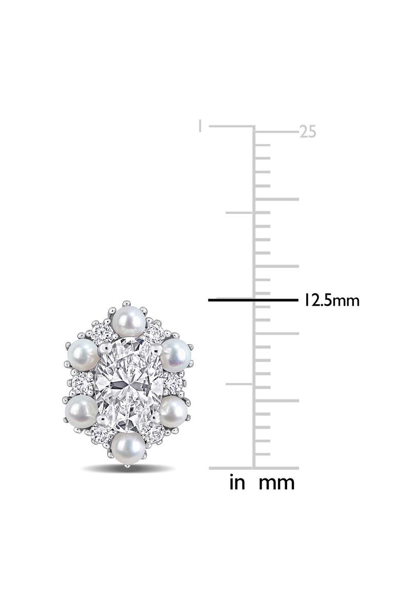 Cultured Freshwater Pearl Stud Earrings, Alternate, color, WHITE GOLD