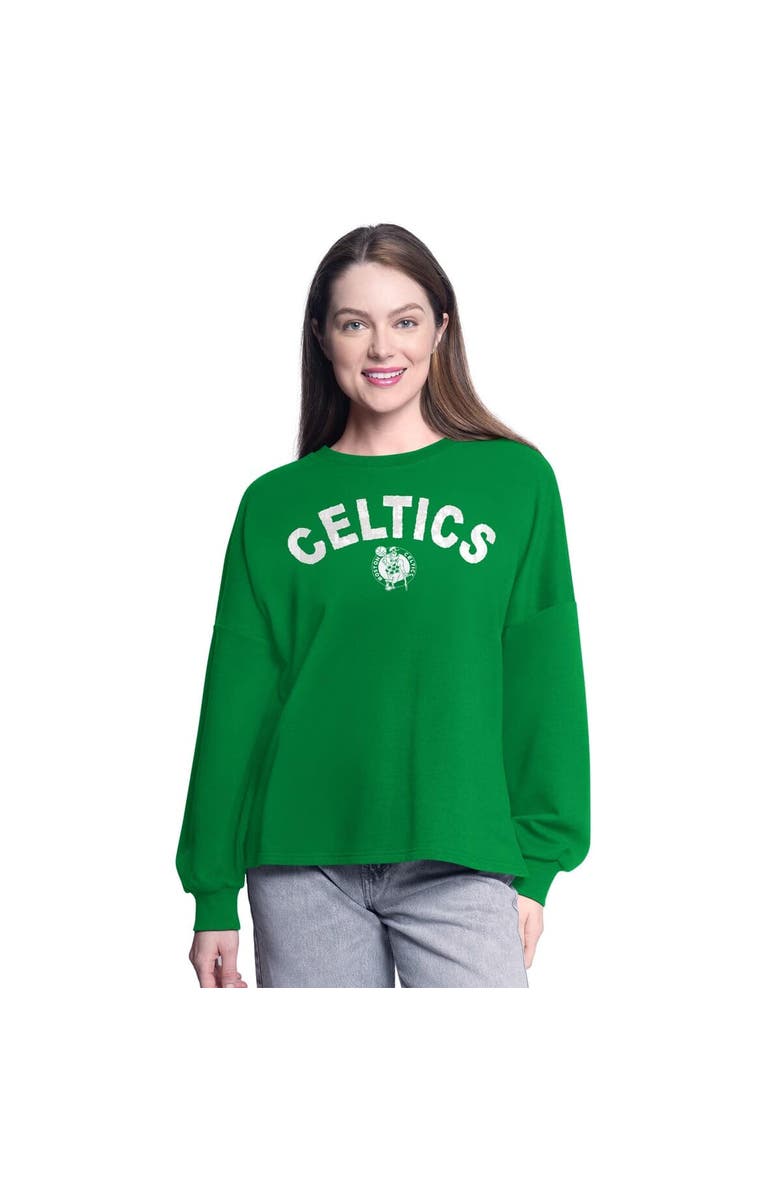G-III 4HER BY CARL BANKS Women's G-III 4Her by Carl Banks Kelly Green Boston Celtics Athletic Pullover Sweatshirt, Alternate, color, Kelly Green