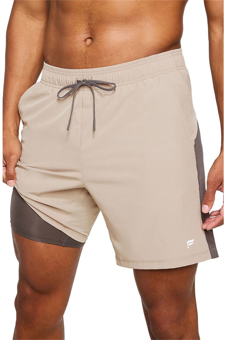 Men's The O2 Run Short Lined 7in, Main, color, Brutalist Khaki / Taupe Slate