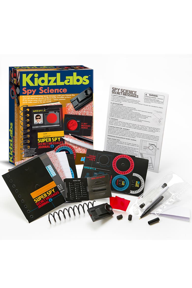 KidzLabs Spy Science, Assemble A Secret Messages Journal, Kids 8+, Alternate, color, Multicolored