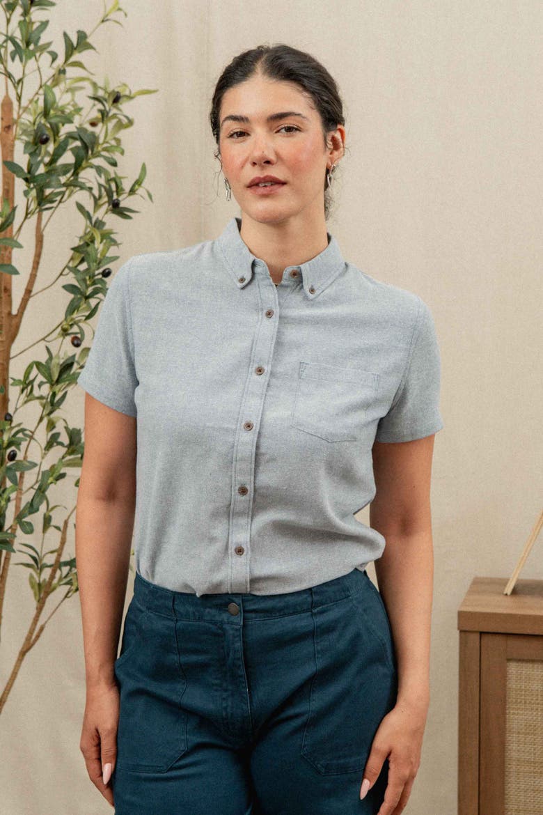 Juniper Shirt, Alternate, color, Denim Twill