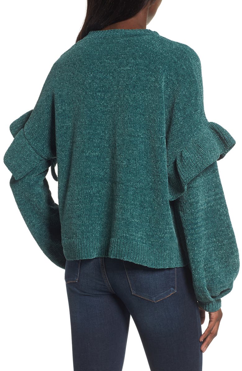 BP. Ruffle Chenille Sweater, Alternate, color, 
