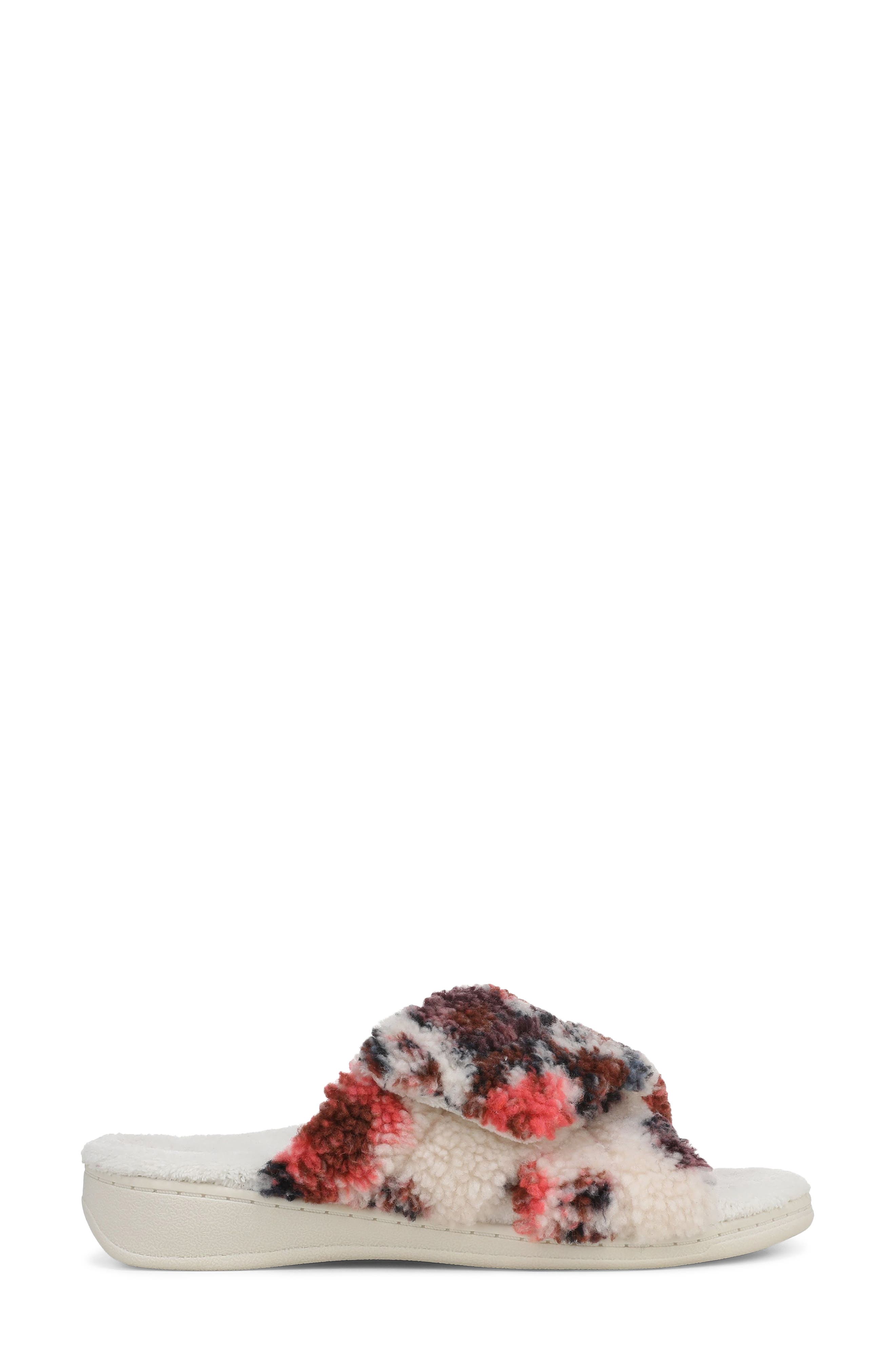 Relax II Slide Slipper, Alternate, color, IVORY FLORAL
