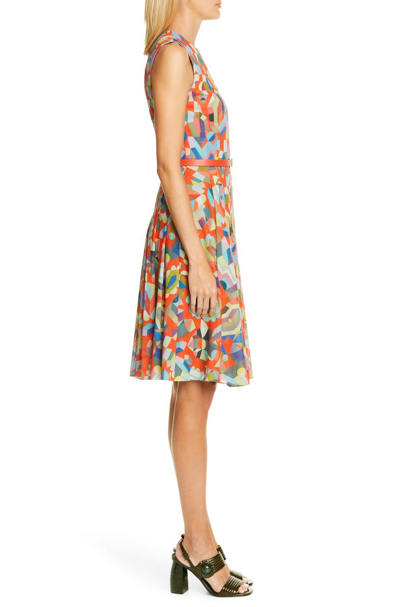 Akris Summer Print Cotton Voile Dress, Alternate, color,