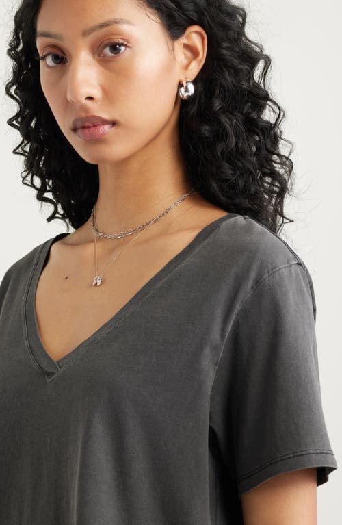 Bp. Washed V-neck Crop T-shirt In Gray