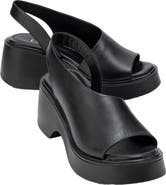 Forever & Always Shoes ROY Leather Wedge Sandal