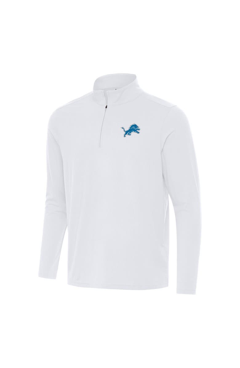 ANTIGUA Men's Antigua White Detroit Lions Intent Quarter-Zip Pullover Top, Alternate, color, White