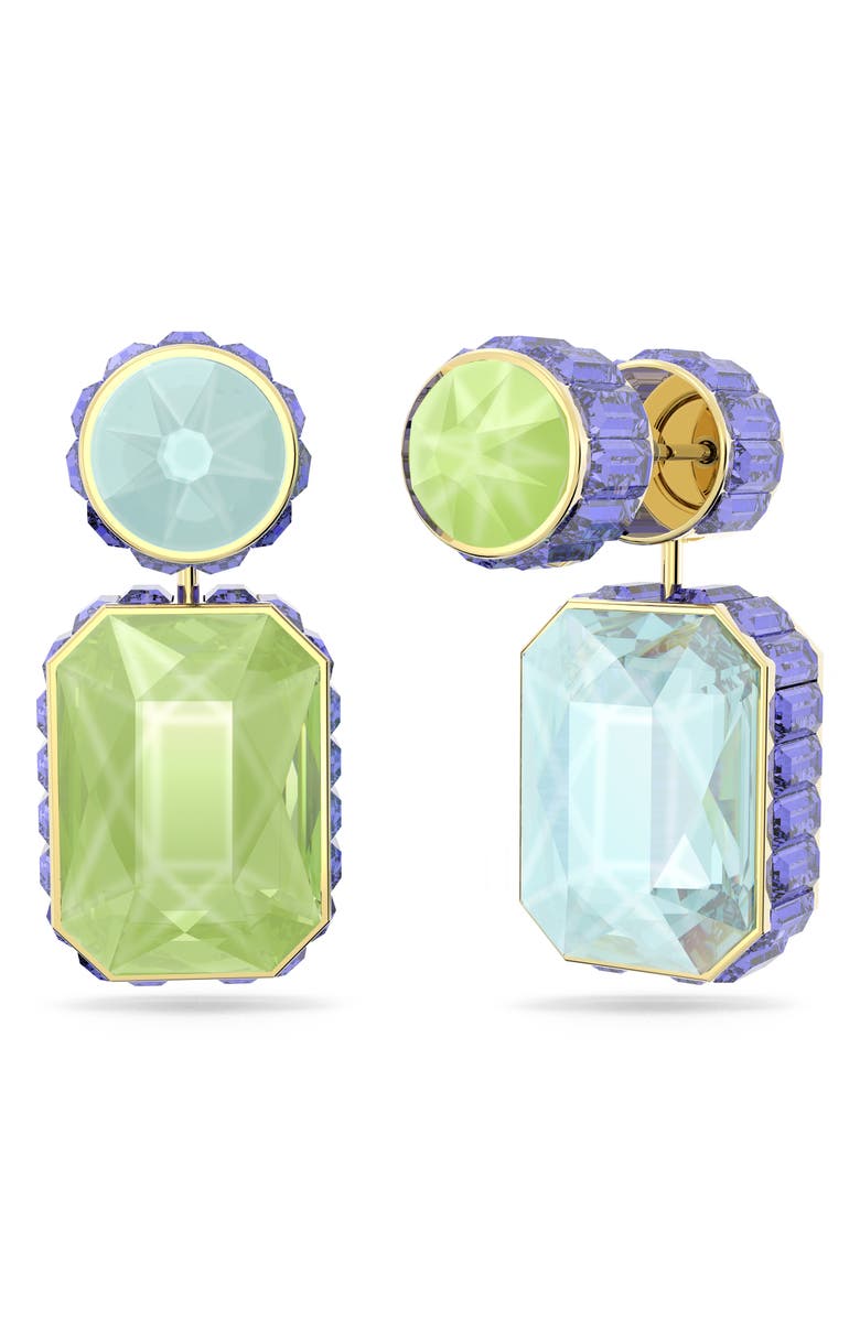 Swarovski Chroma Swarovski Mismatched Crystal Drop Earrings, Alternate, color, 