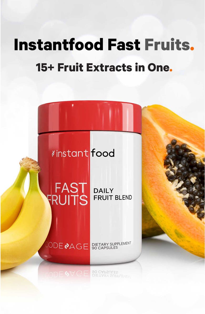 Codeage Instantfood Fast Fruits Daily Vitamins Supplement, Alternate, color, White