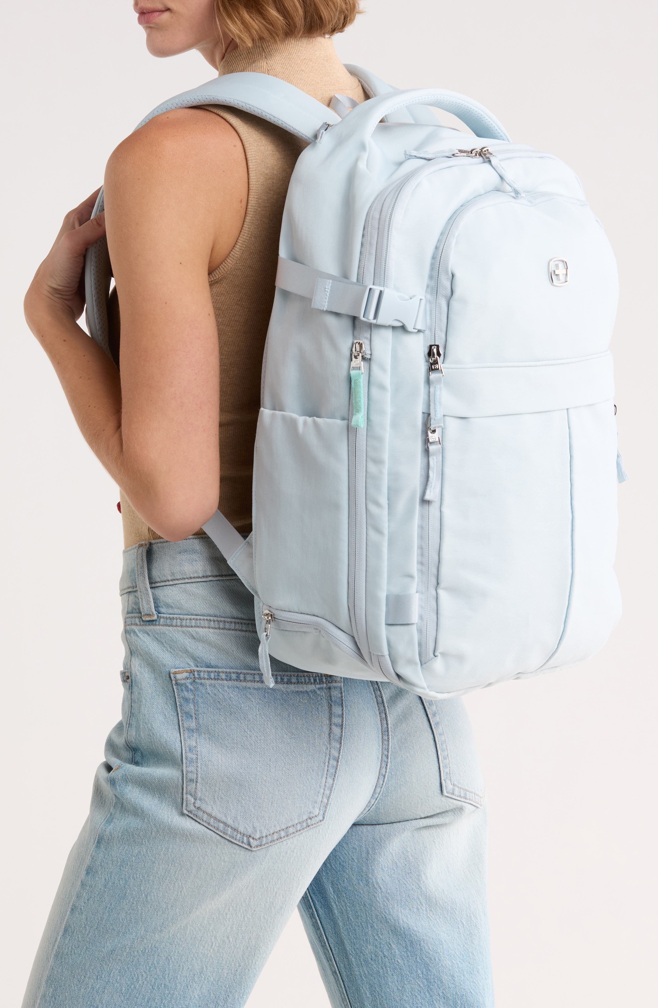 SWISSGEAR The 5237 18.5-Inch Travel Backpack, Alternate, color, Light Grey Blue