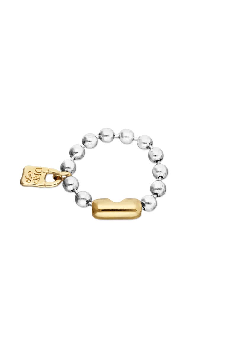Ball Bracelet Plated in Sterling Silver and 18K Gold, Alternate, color, Silver