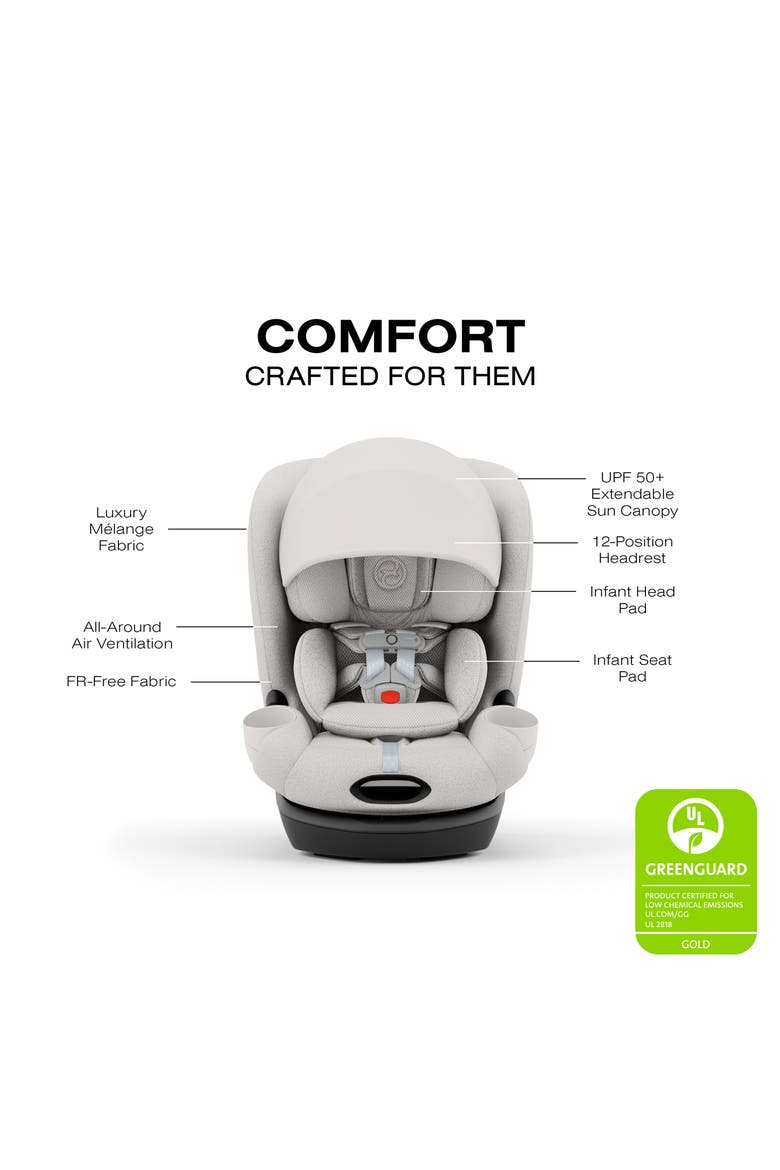 Callisto T 360 Rotating Convertible Car Seat, Alternate, color, CITY GREY