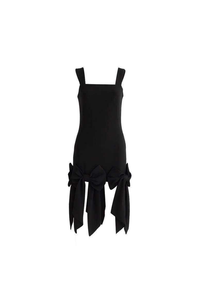 Bow-Tail Dress, Main, color, Black