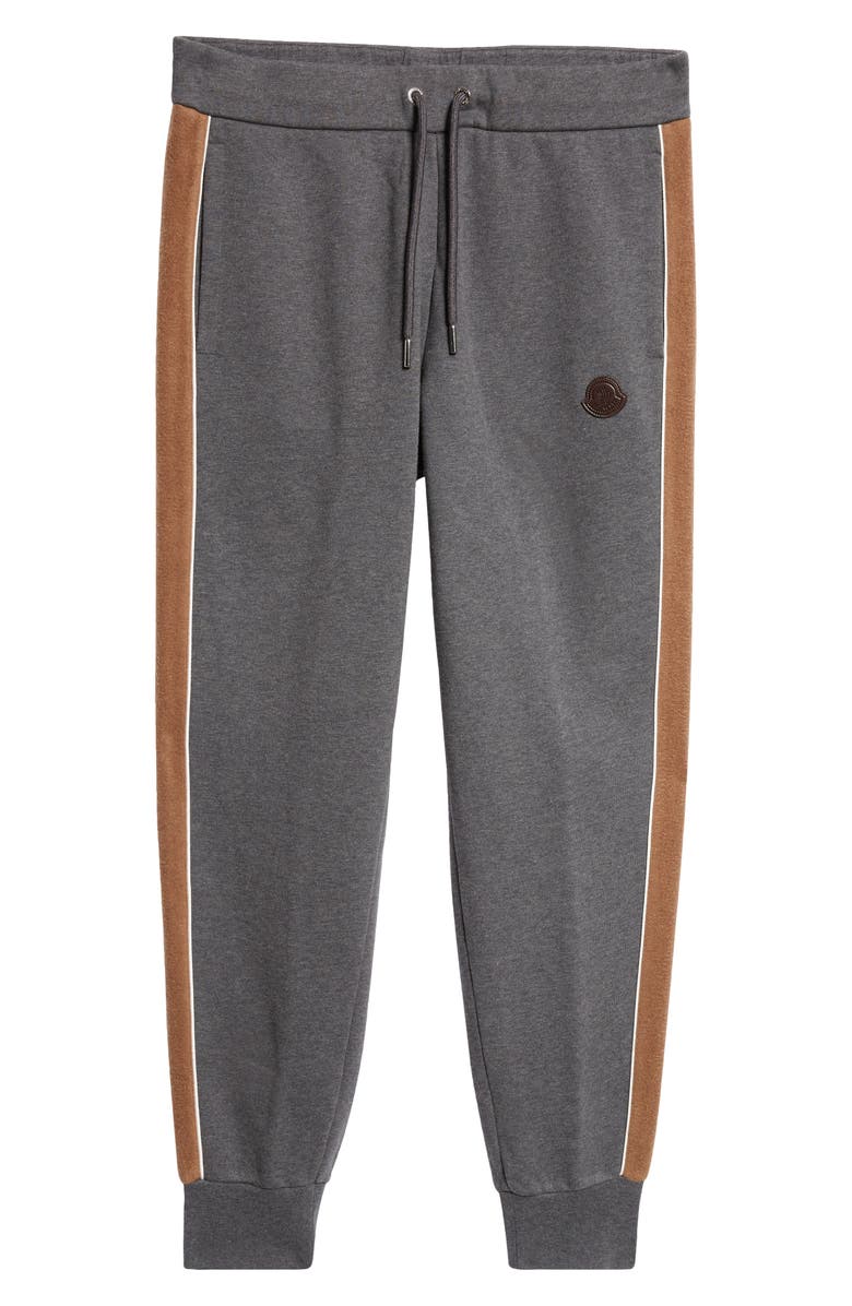 Moncler Contrast Stripe Fleece Joggers, Alternate, color, 