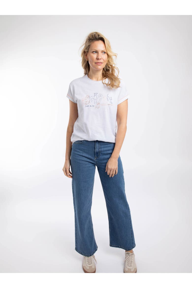 Fetch Front Print Graphic T-shirt, Alternate, color, White