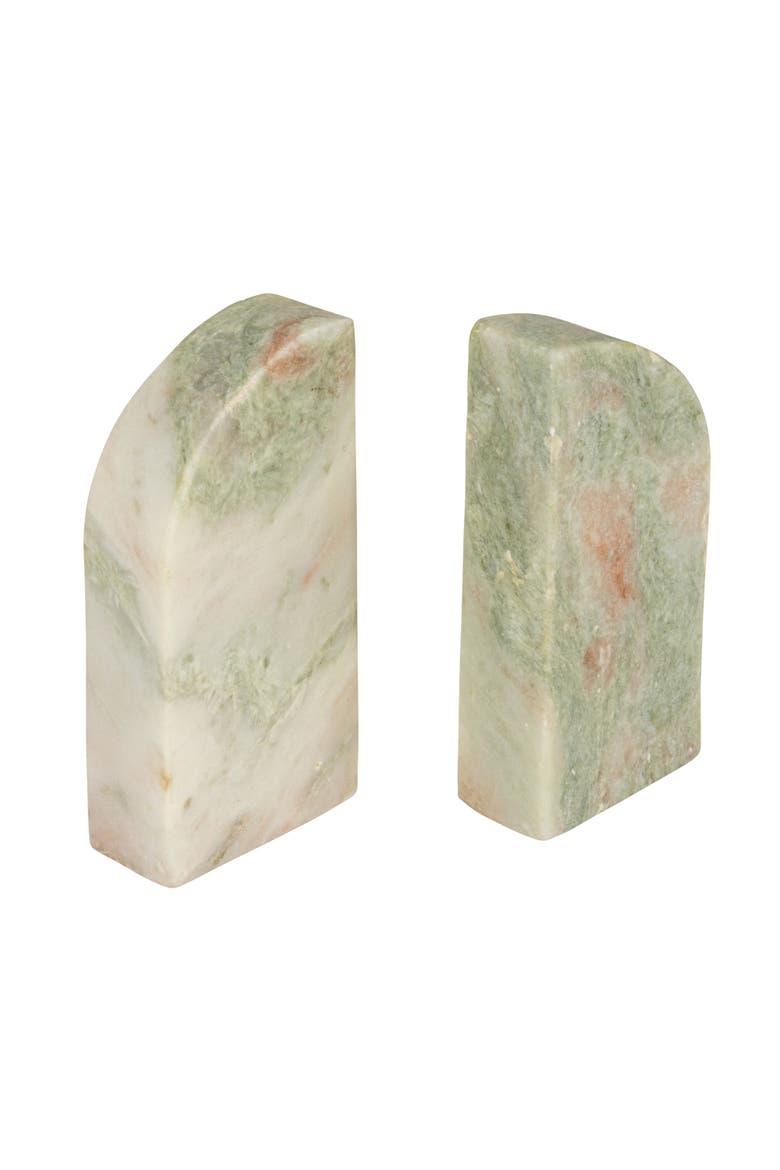Half Arch Marble Bookends, Green, Main, color, Green