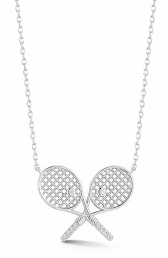Tennis Racket Pendant Necklace