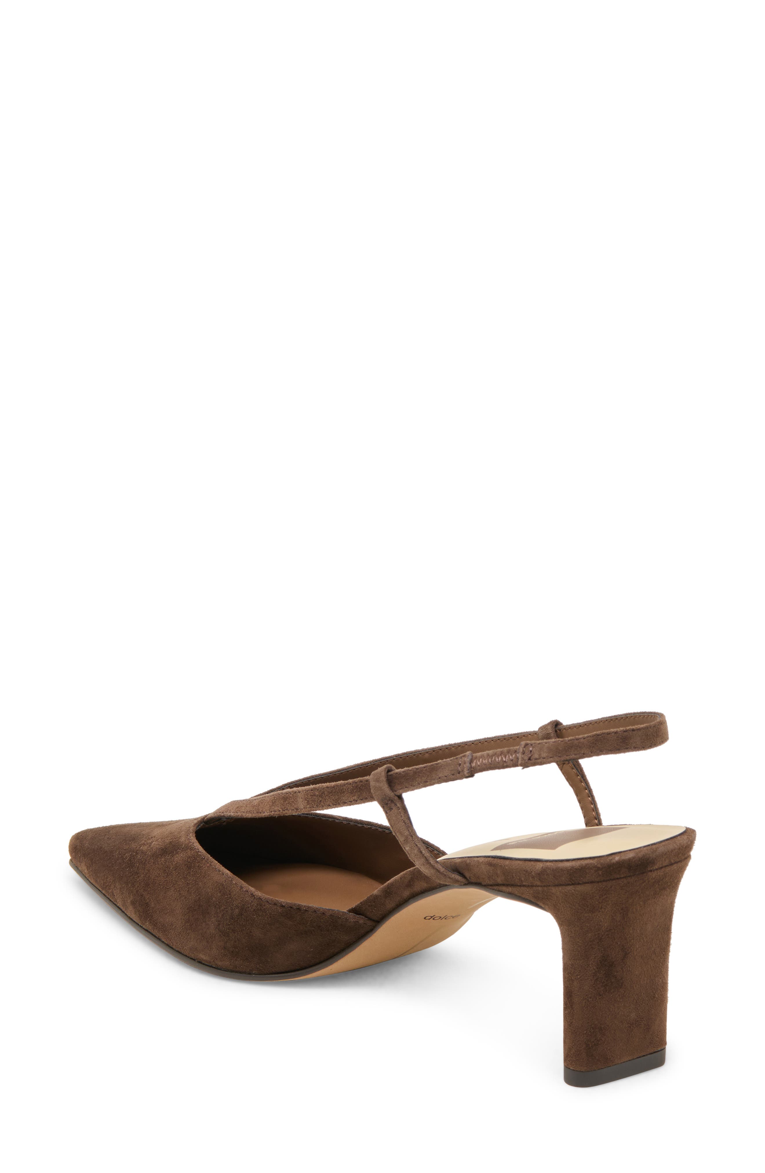Dolce Vita Ginay Slingback Pump, Alternate, color, Dark Brown Suede