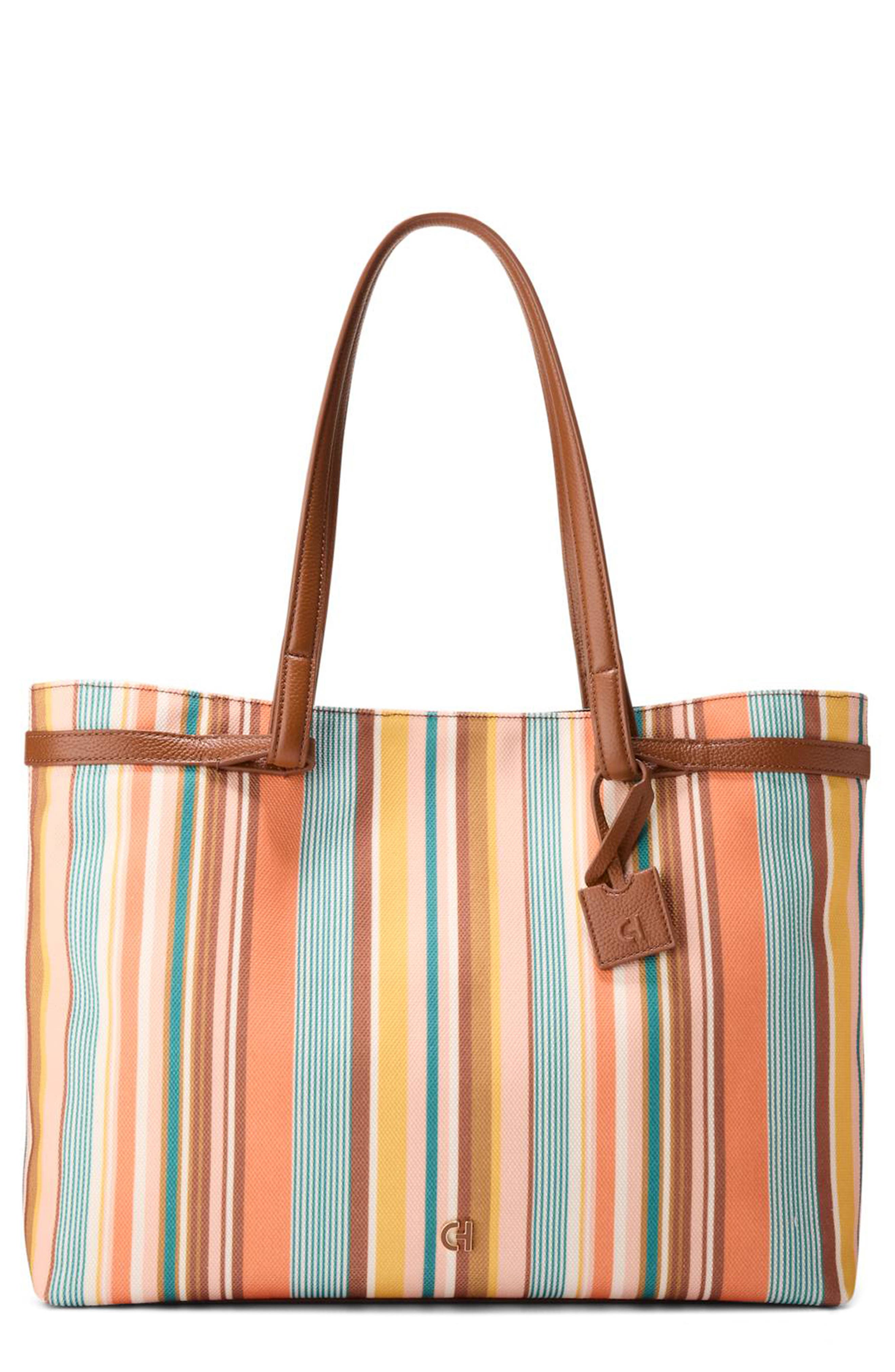 Cole Haan Essential Stripe Canvas Tote, Main, color, 