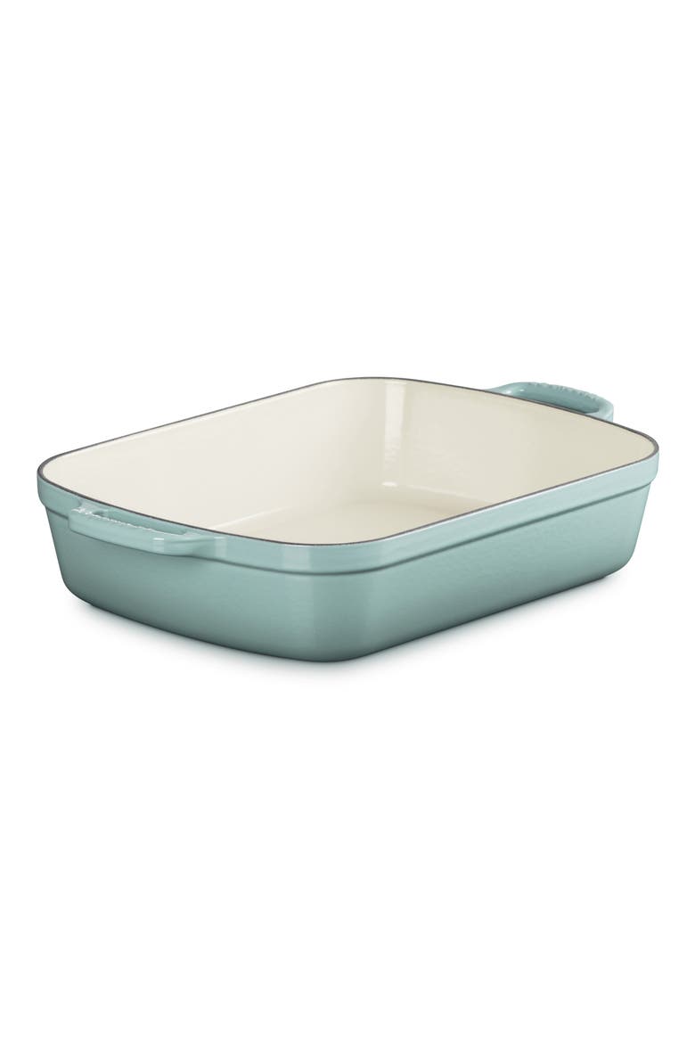 Signature 3 Quart Enameled Cast Iron Roaster, Alternate, color, SEA SALT