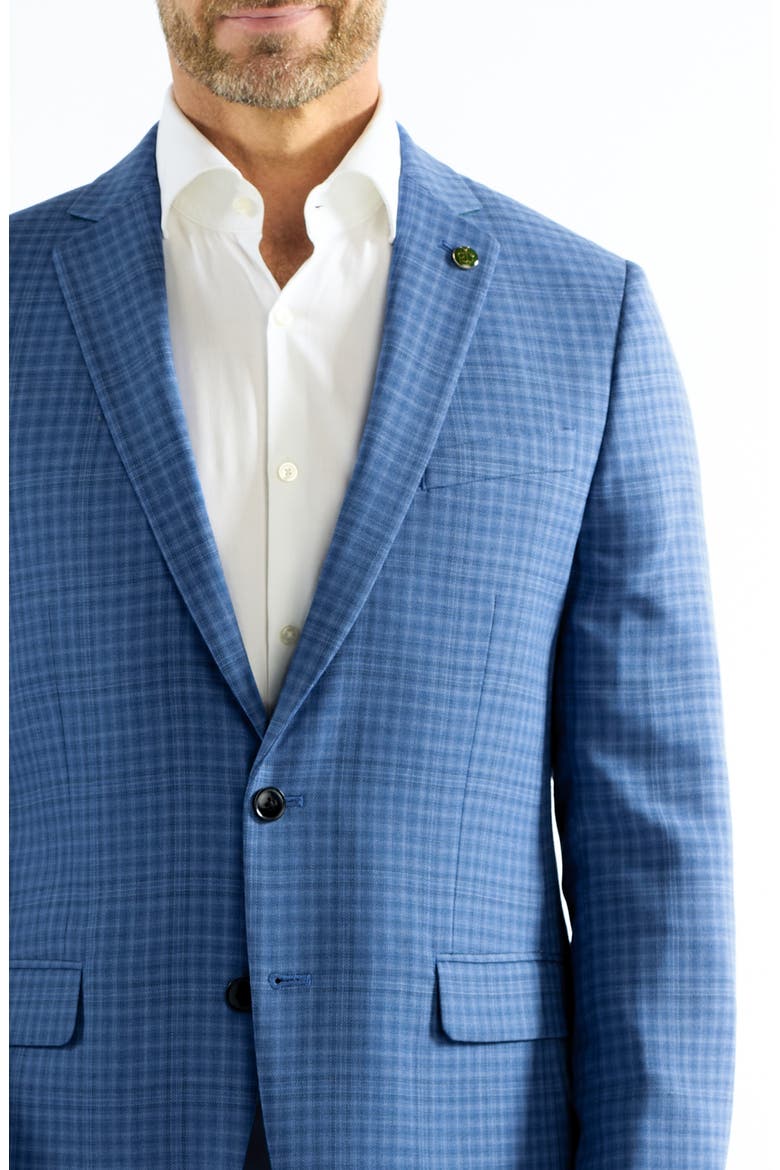 Check Wool Blend Sport Coat, Alternate, color, BLUE