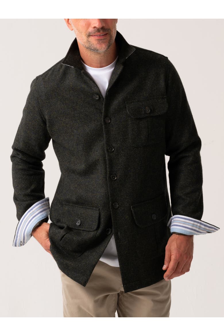 Long Sleeve Wool Shirt-Jacket, Main, color, Artillery Green