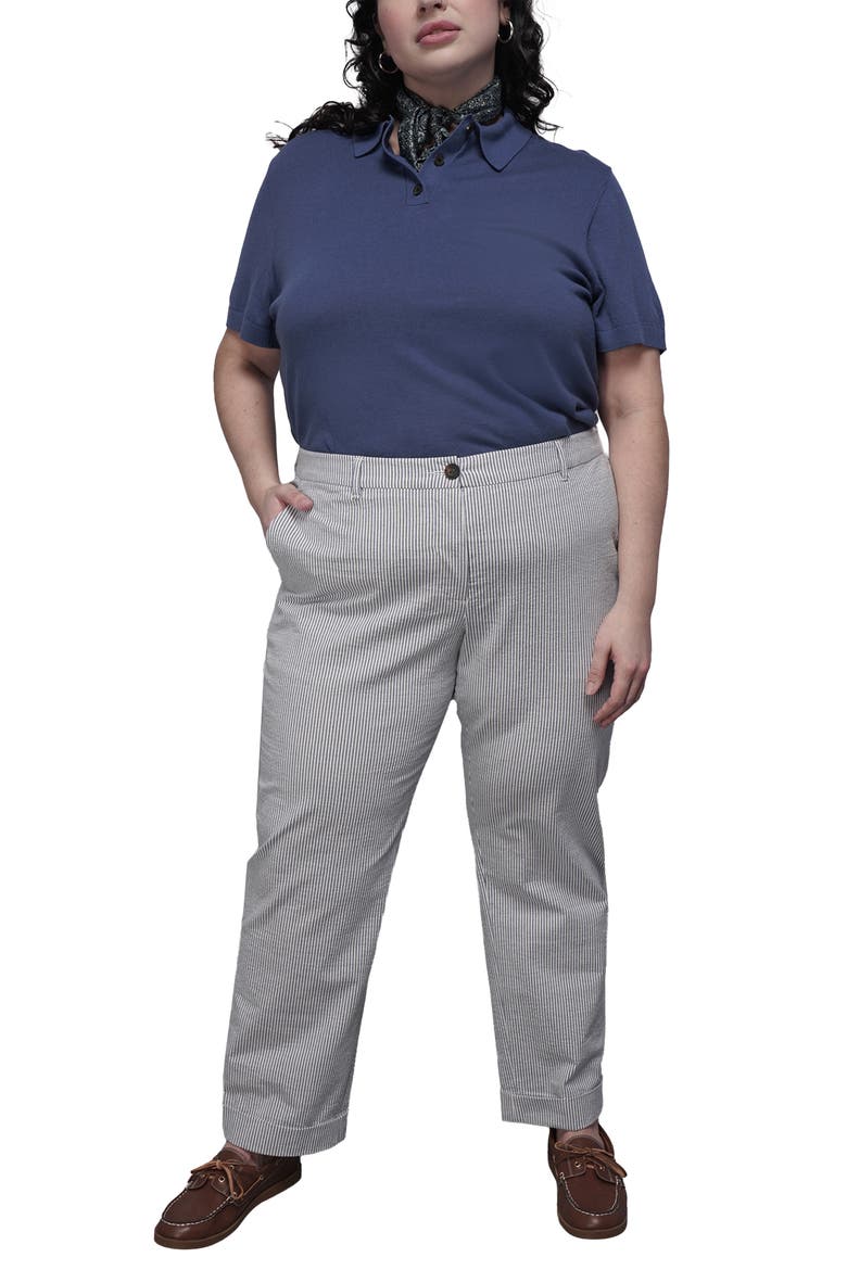 The Empower Seersucker Trouser, Alternate, color, NAVY/WHITE