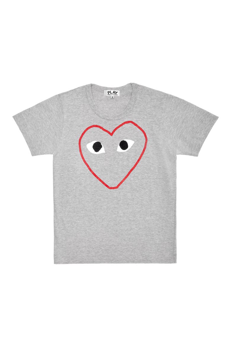 Outline Heart Graphic Tee, Alternate, color, GREY 1