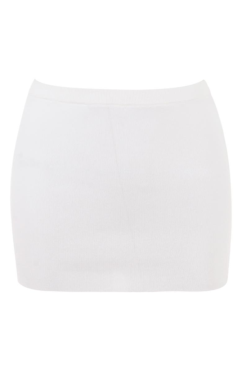 HOUSE OF CB Mariella Rib Miniskirt, Alternate, color, White