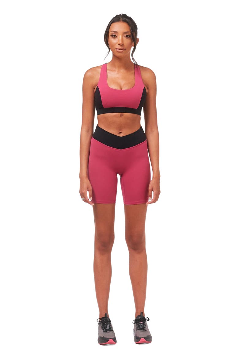 Vendetta Cloudlux Biker Shorts 7", Main, color, Fuschia/Black