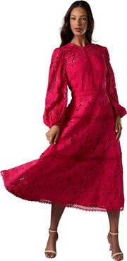 Coast Lace Panelled Long Sleeve Dress