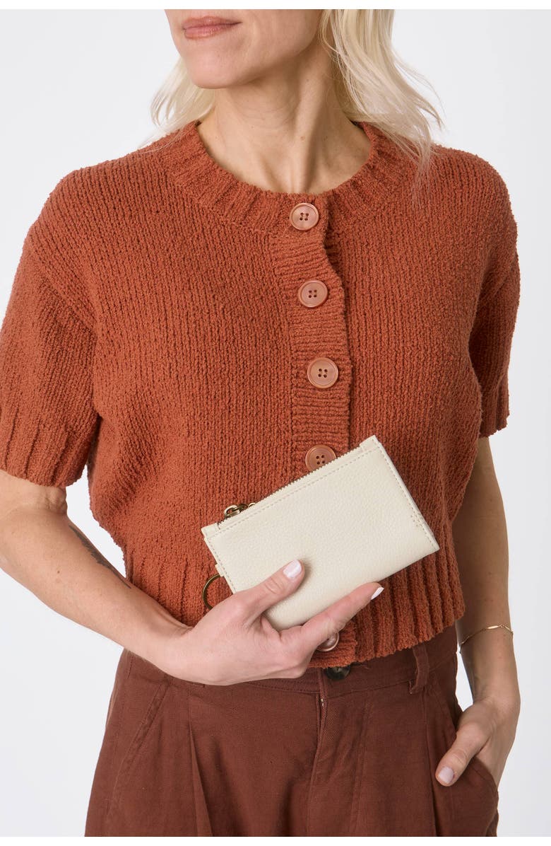 The Sak Encino Leather Card Wallet, Alternate, color, Stone