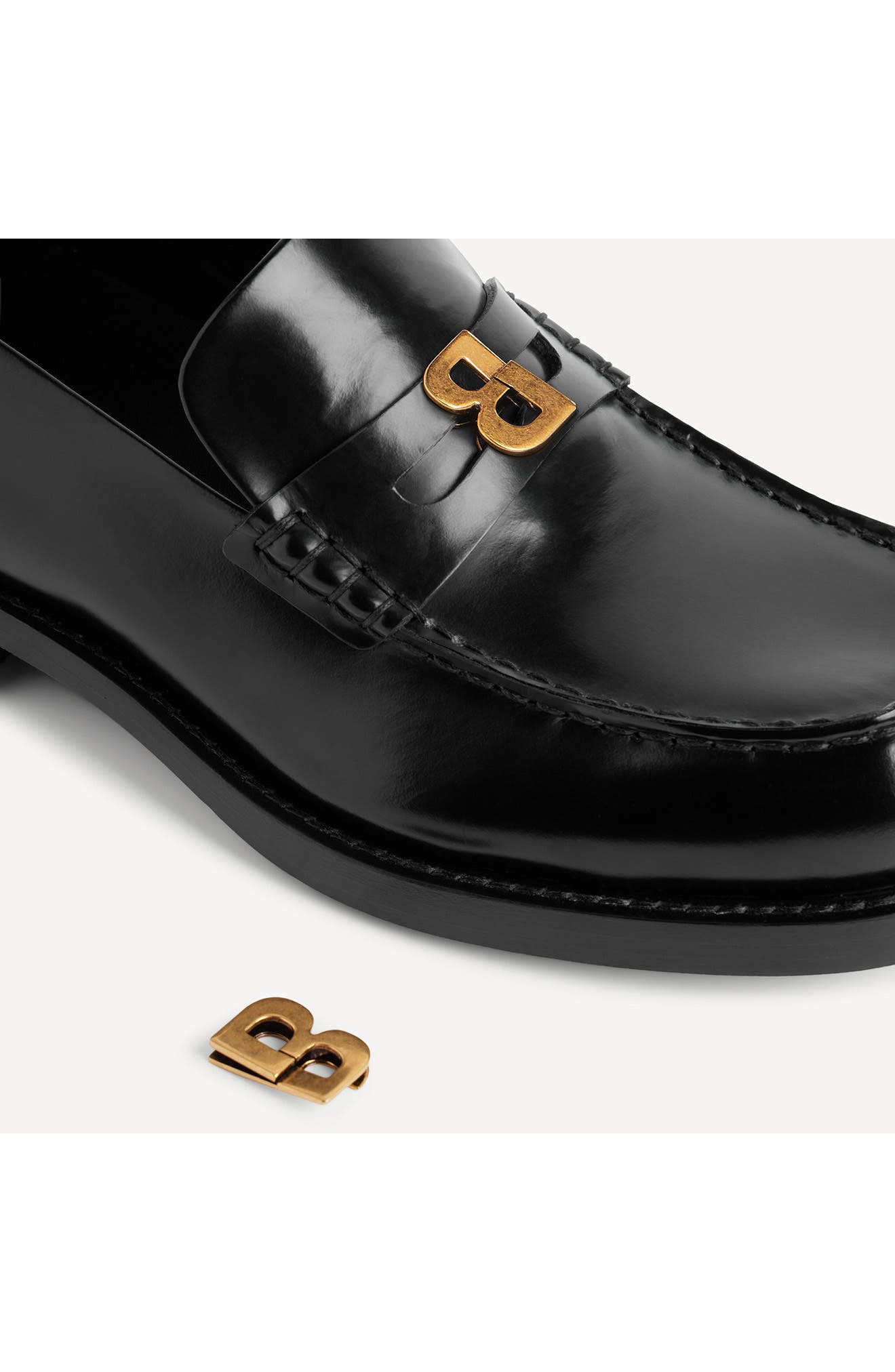 Balenciaga B Logo Comfy Loafer, Alternate, color, Black