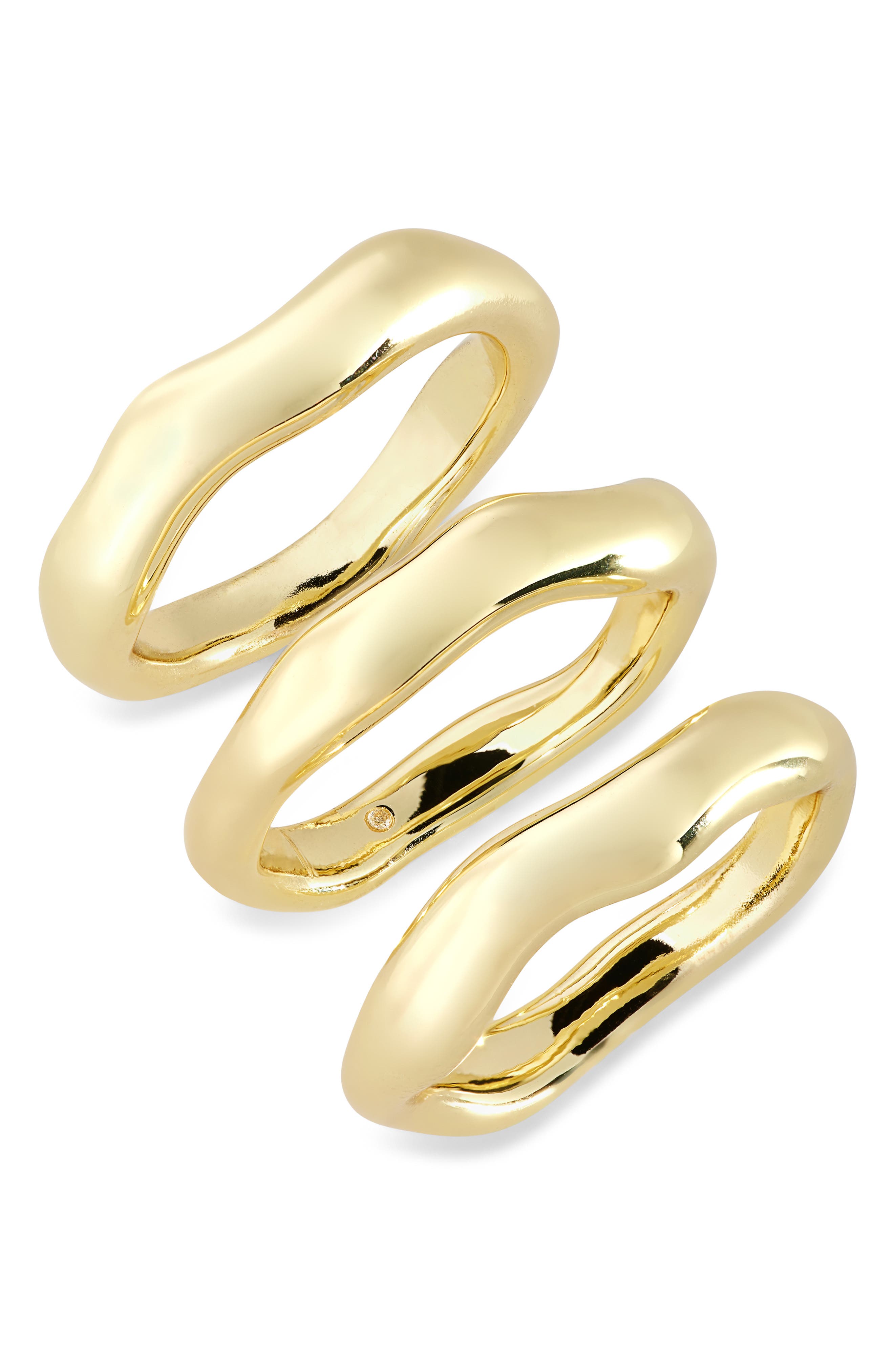 Covet Set of 3 Molten Stackable Rings