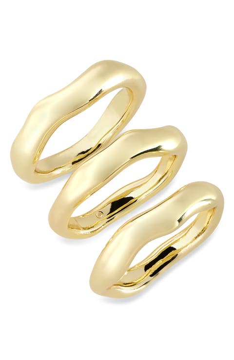 Set of 3 Molten Stackable Rings