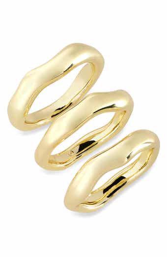 Covet Set of 3 Molten Stackable Rings