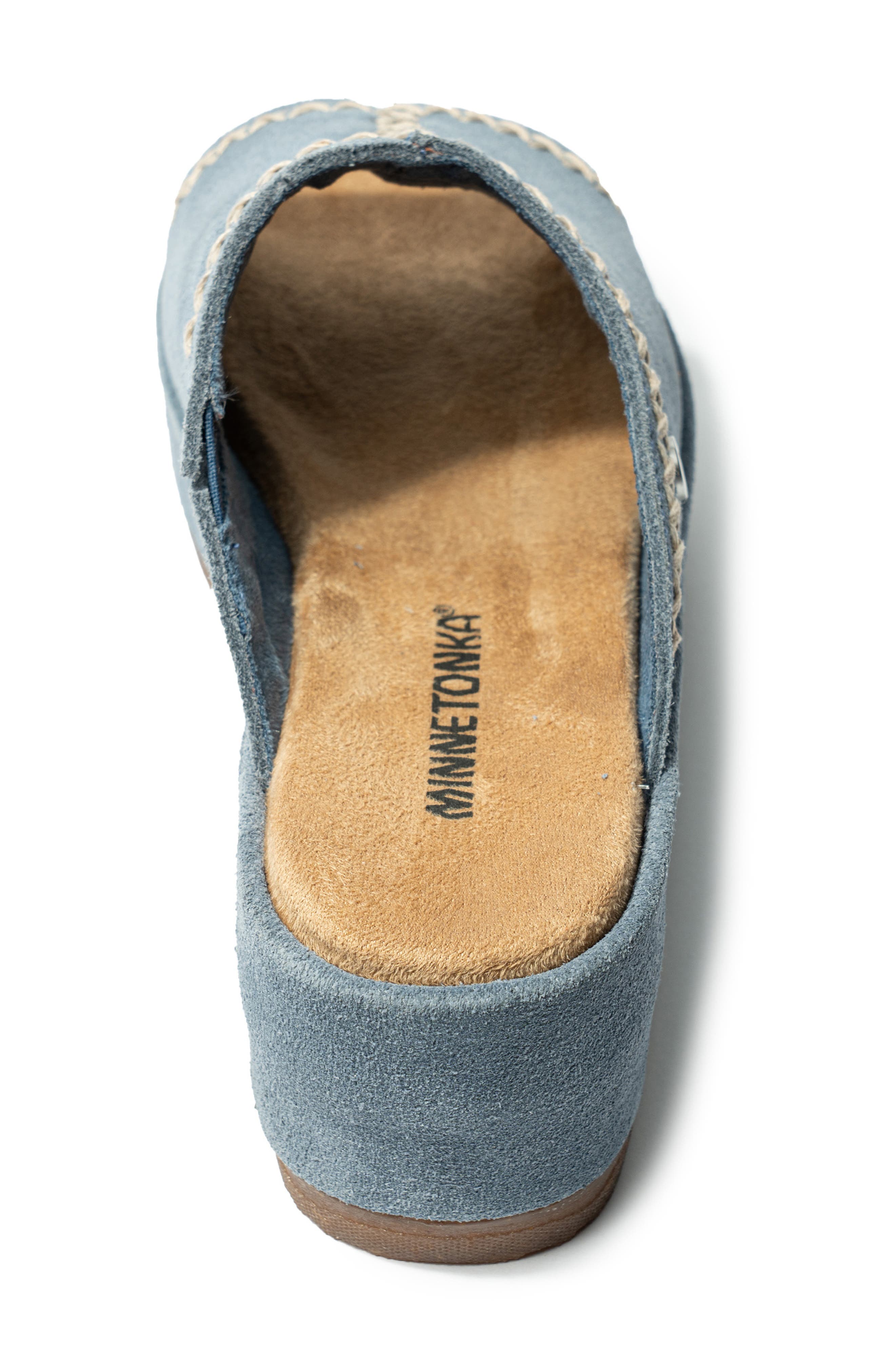 Minnetonka Paislee Wedge Sandal, Alternate, color, Vintage Blue