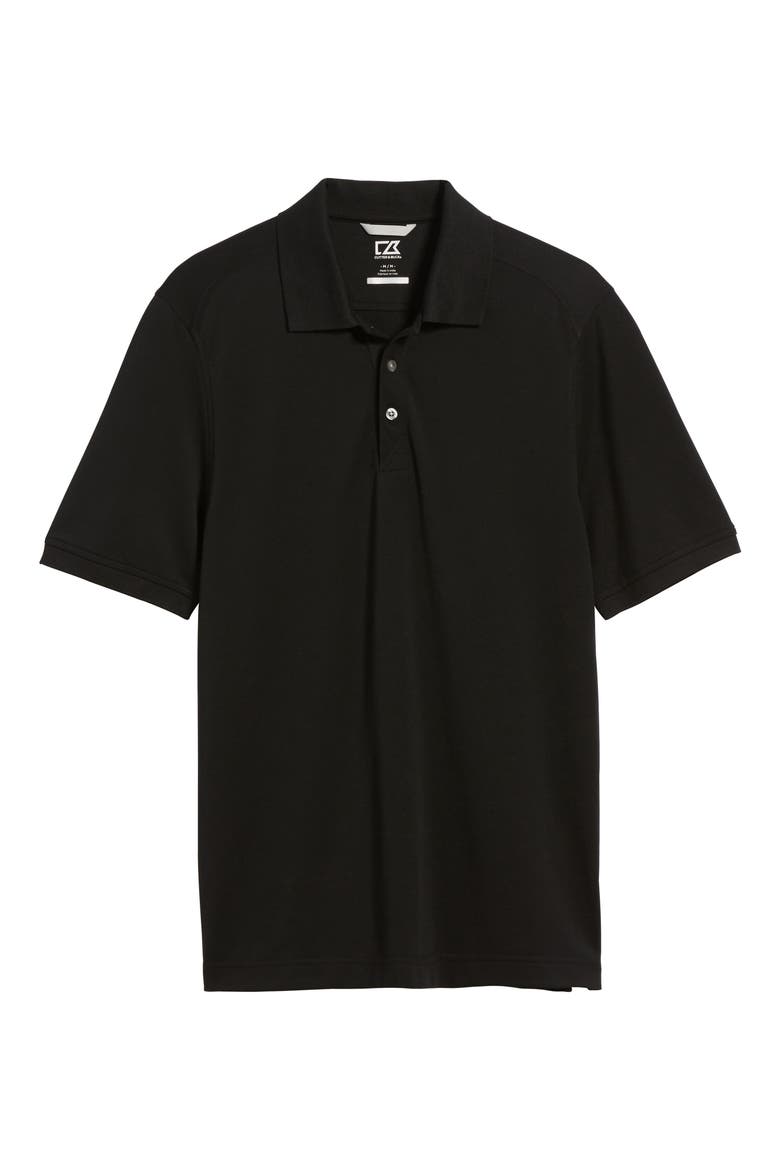 Advantage Tri-Blend Piqué Polo, Alternate, color, BLACK