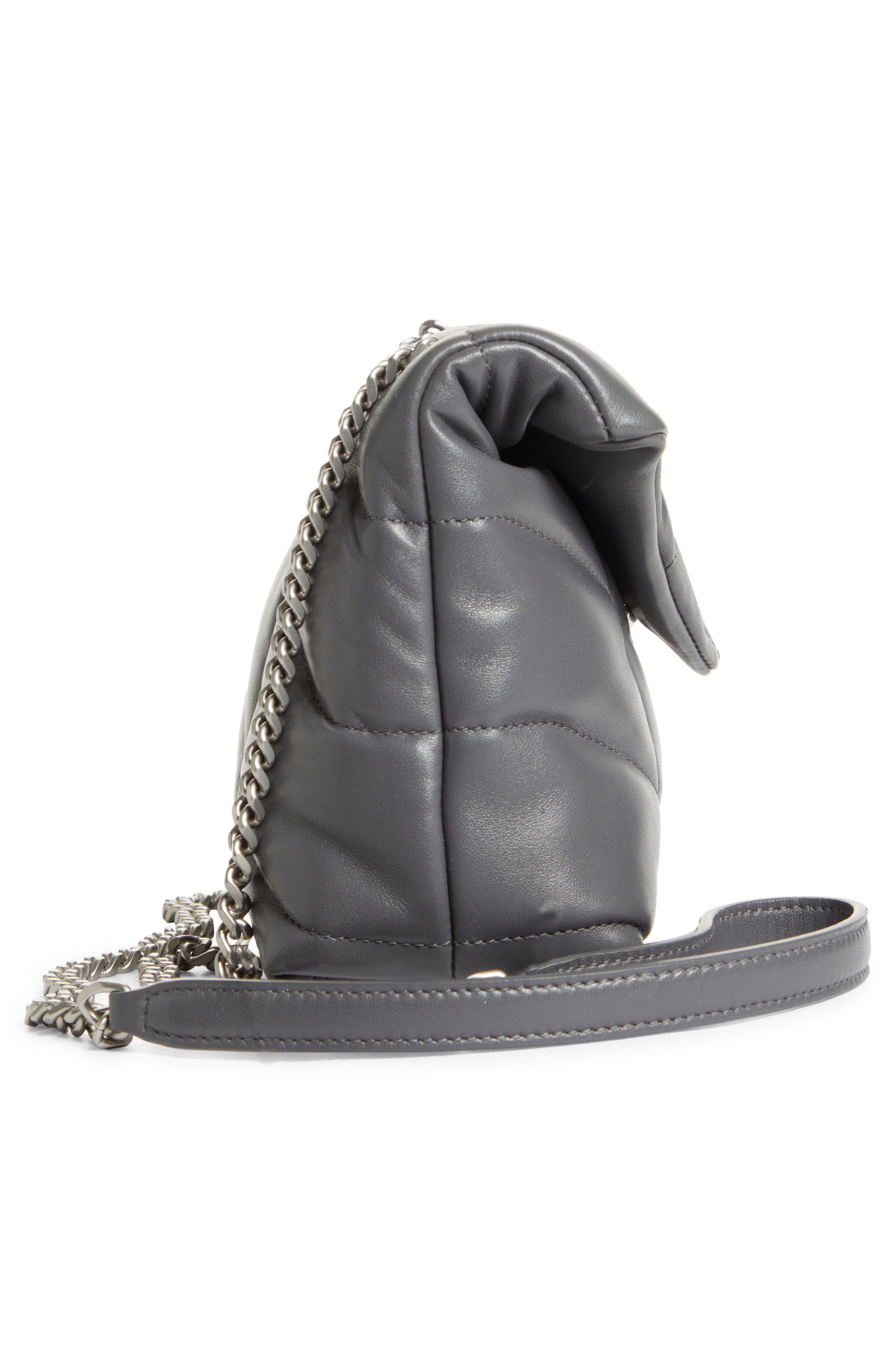 Mini Loulou Puffer Crossbody Bag, Alternate, color, STORM